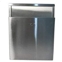 Stainless Steel Wall-Mounted Trash Receptacle with Front Access Door