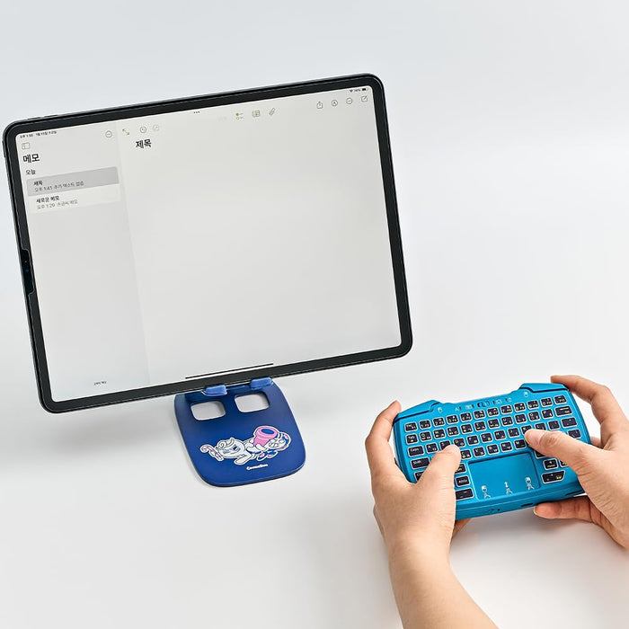FUNDIAN X1 Bluetooth Game Controller Keyboard Mouse CookieRun Limited Edition, Remote Wireless Controller Compatible with Smartphone, Laptop, Tablet, PC, iPhone, iPad, Nvidia Shield TV, Chromecast with Google TV (Blue_CookieRun_Eng/Kor)