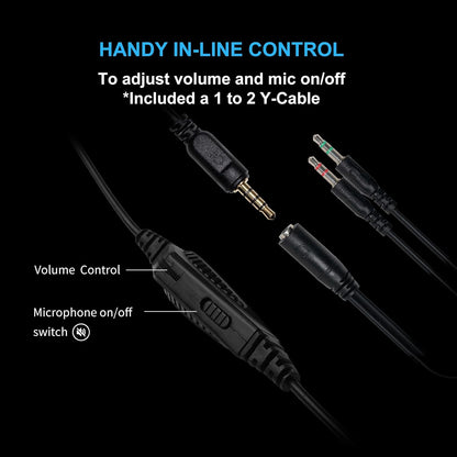 FOXXRAY BAL-67 Gaming Headset for PC, PS4, PS5, Xbox, Surround Sound Headphone with Noise Canceling Microphone, 50MM Dynamic Drivers, Wired 3.5mm Audio Jack, Breathable Mesh Ear Cushions - White