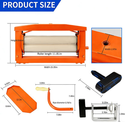 Clothes Wringer - Better Moisture Removal than Portable Washing Machine/Portable Dryer - Heavy Duty Off Grid Laundry Wringer | Perfect Towel Wringer for Chamois Cloth - Orange