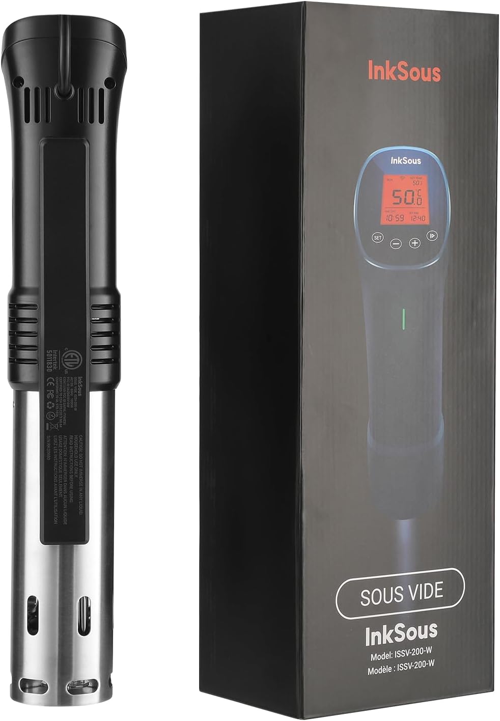 WiFi 2.4G Sous Vide Cooker 1000W,Sous Vide Machine Ultra-Quiet & 3D Fast Heating, App Control, Timer, Precise Calibration & 14 Recipes
