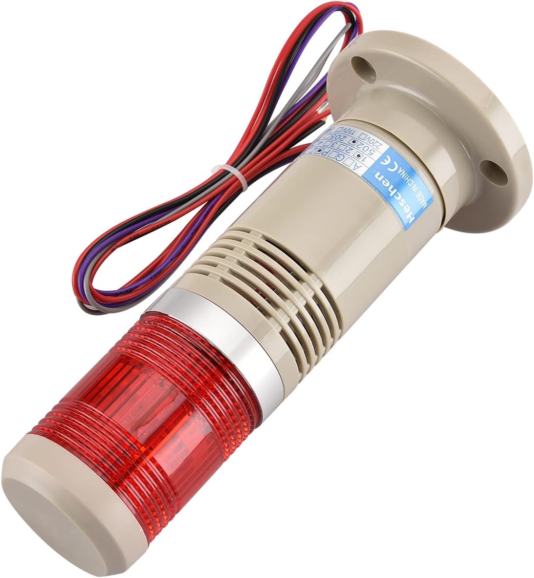 Heschen Tower Stack Light 24V DC Industrial Red LED Alarm Warning Flashlight