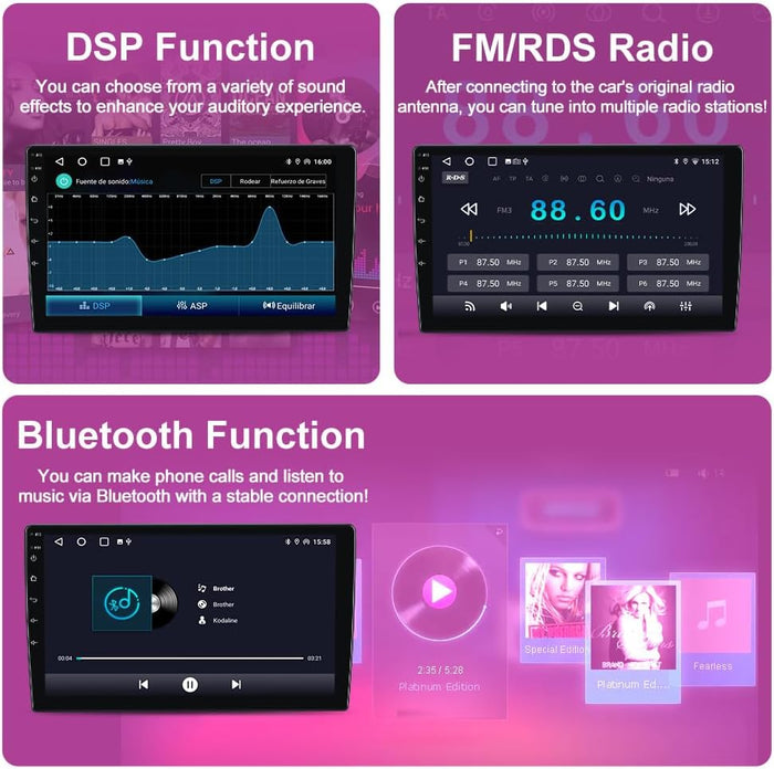 Car Stereo Radio for Subaru Forester 2015-2018 with Wireless CarPlay & Android Auto, 2GB+64GB Android 13, 9" Touchscreen with Backup Camera HD GPS Navigation, Bluetooth 5.0, WiFi, FM/AM, DSP