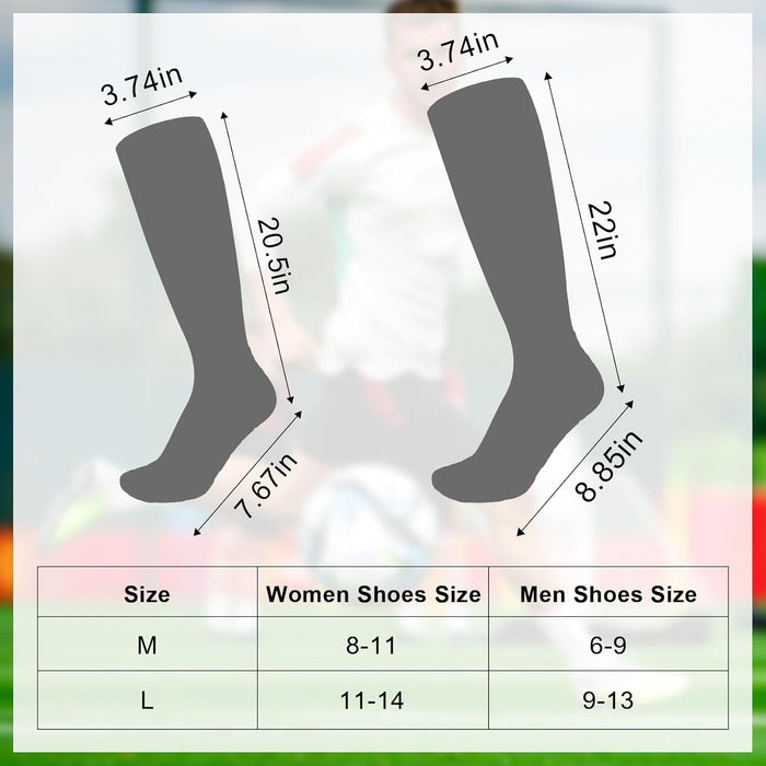 JASGOOD Soccer Shin Guards Scrunch Soccer Sock Arm Sleeve for Adult Men Compression Socks Protective Soccer Gear for Football,Black