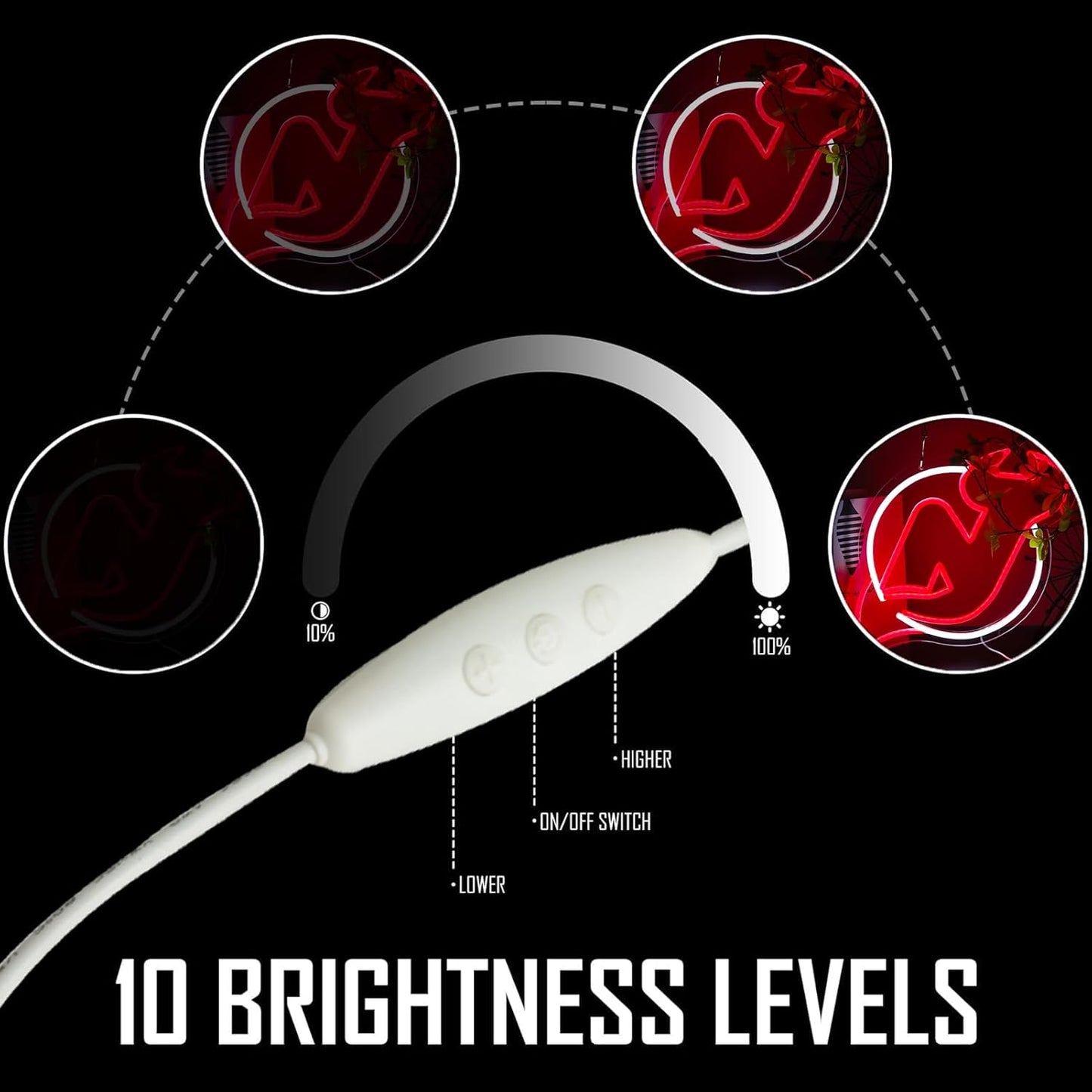 Hockey Neon Sign Dimmable Sport Team Neon Light for Man Cave Party Bar Decoration,LED Neon for Parties, Dorms, Game Room Decor ，Christmas Birthday Gift 12.2 * 12.9inch