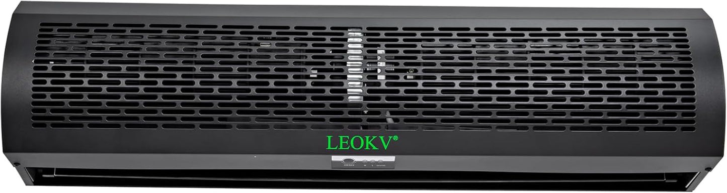 Air Curtain Black 36 Inch 2 Speeds Remote Control Air Curtain Super Power,Door Blower to Keep Flies Out,Magnetic Door Switch Air Curtains for Doors Commercial,Household Unheated,All-copper wire motors
