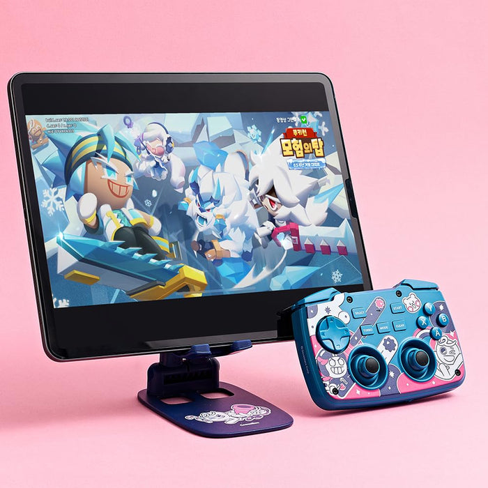 FUNDIAN X1 Bluetooth Game Controller Keyboard Mouse CookieRun Limited Edition, Remote Wireless Controller Compatible with Smartphone, Laptop, Tablet, PC, iPhone, iPad, Nvidia Shield TV, Chromecast with Google TV (Blue_CookieRun_Eng/Kor)