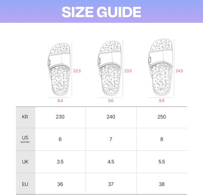 BALLOP Dr. Carering Acupressure Massage Slides Sandals for Women, Beginner Friendly Gentle Pressure, Indi Pink, US Size 6, Wide, Formal, Rocker Bottom Sole, Arch Support, Lightweight, Adjustable Velcro