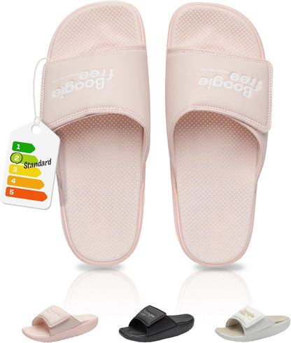 BALLOP Dr. Carering Acupressure Massage Slides Sandals for Women, Beginner Friendly Gentle Pressure, Indi Pink, US Size 6, Wide, Formal, Rocker Bottom Sole, Arch Support, Lightweight, Adjustable Velcro