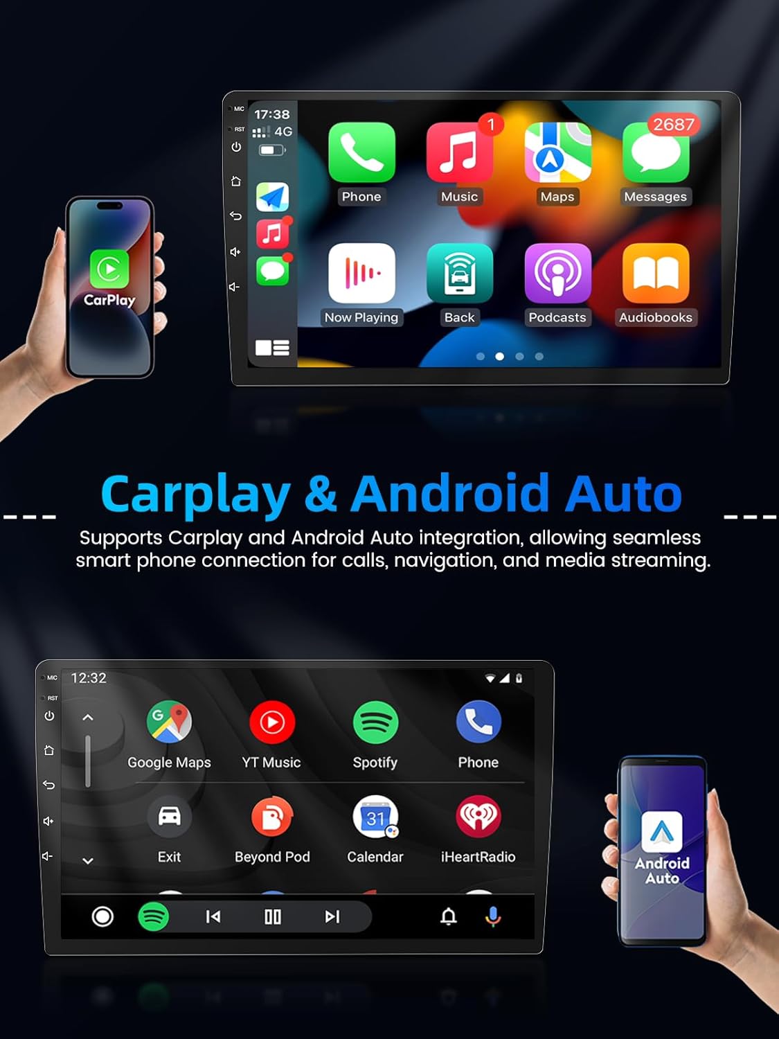 Car Radio for Honda CRV 2002-2006: 1280 * 800 HD Touchscreen Android 13 Car Stereo Upgrade Wireless Carplay & Android Auto DSP GPS Navigation 5G WiFi Backup Camera Bluetooth FM