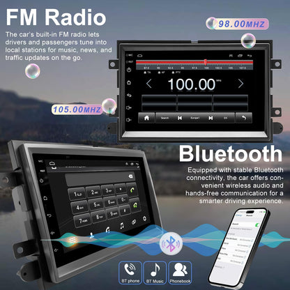 Upgrade Car Radio for Ford F250/F350 2006-2016, F-150 F150 2004-2008, Mercury Milan 2006-2009, Shelby GT500 2007-2009, 7 Inch Touch Screen Stereo with Wireless Carplay Android Auto GPS FM WiFi Camera