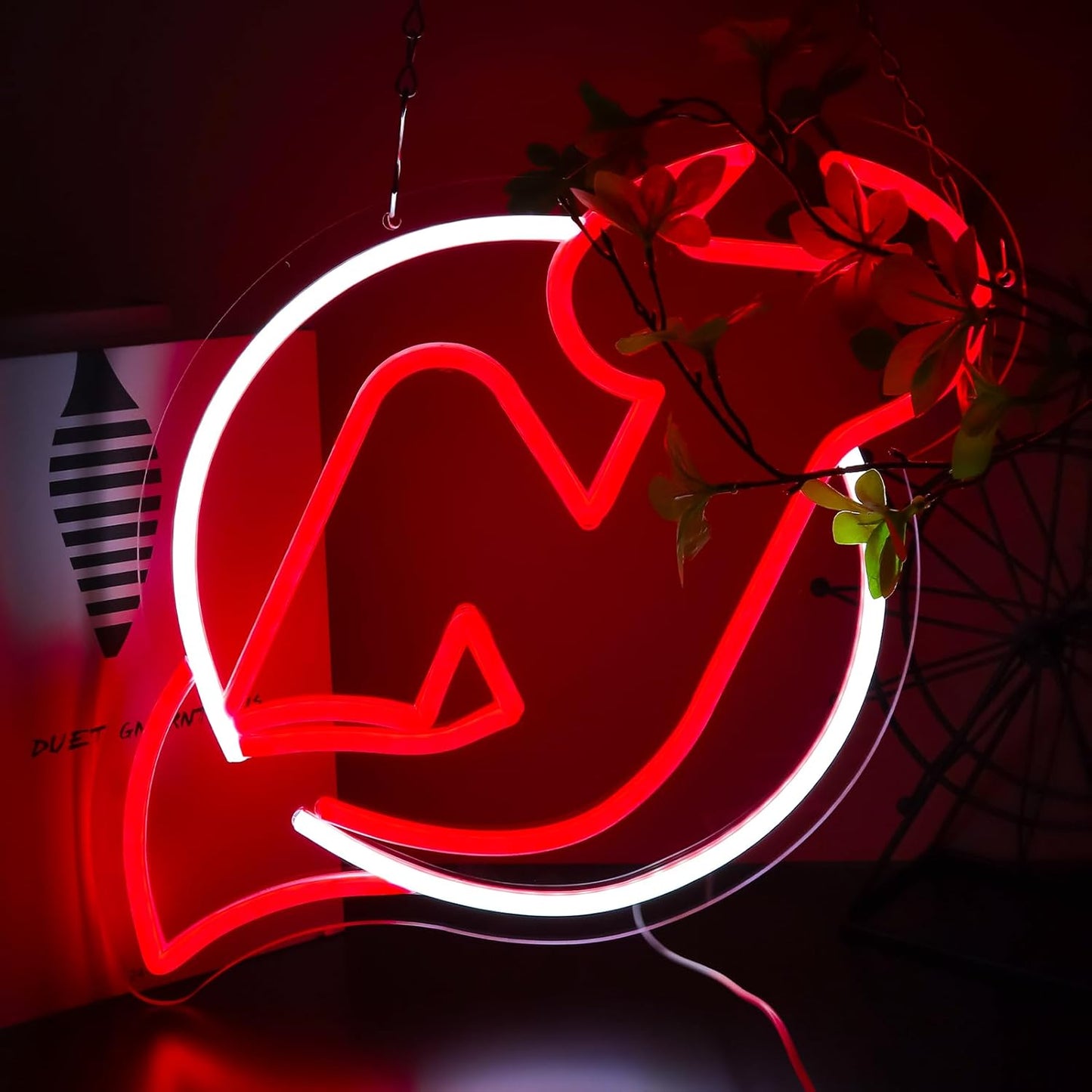 Hockey Neon Sign Dimmable Sport Team Neon Light for Man Cave Party Bar Decoration,LED Neon for Parties, Dorms, Game Room Decor ，Christmas Birthday Gift 12.2 * 12.9inch