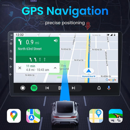 4Core Car Radio for Subaru Forester WRX Impreza 2014 2015: Wireless CarPlay&Android Auto with 9" HD Touchscreen Bluetooth WiFi GPS FM Suitable for Harman Kardon Systems 1080 Backup Camera SWC