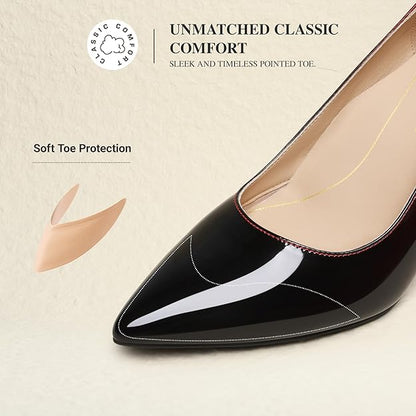 DREAM PAIRS Women's High Heels Pump Closed Pointed Toe Slip On Stiletto Dress Shoes Fashion Wedding Bridal Work Office Comfortable Pumps Shoes