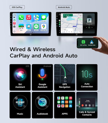 9 Inch Android Car Radio Stereo for Ford F150 2009-2012 - Wireless CarPlay & Android Auto, 5G WiFi GPS Navigation, Bluetooth Touchscreen with Backup Camera