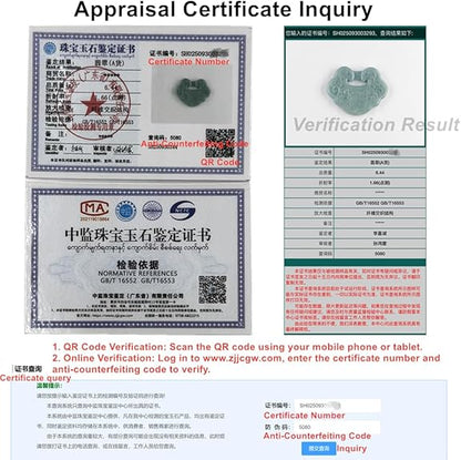 Jade Pendant Necklace, Healing Stone Necklace, Handcrafted Natural Healing Pendant for Men and Women - Infused with Chakra Energy to Attract Wealth, Luck and Health (Green Lotus)