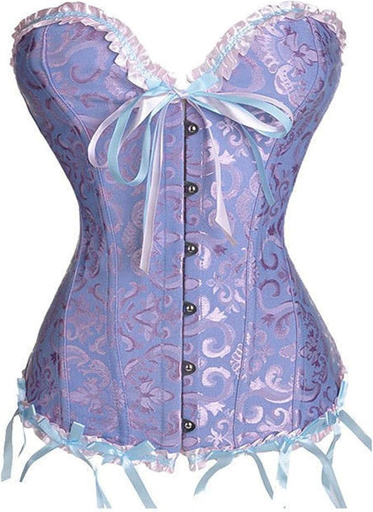 Michellecmm Women Lace-up Corsets Crisscross Bustier Top Lingerie Sexy Shapewear Over bust Body shaper Under bust Plus Size