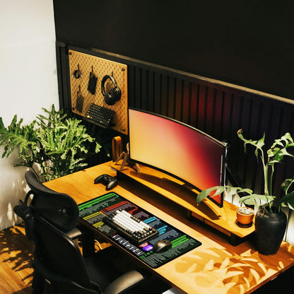 Excel Shortcuts Large Mouse Pad, 31.5 x 15.7 in Gaming Extended Mousepad with Stitched Edge, Non-Slip Rubber Base Water Resist Keyboard Pad for Office Game Home XXL, Word Excel PPT