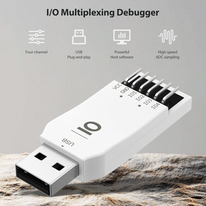 JIO Module USB to IO Debug Module,USB to PWM ADC IO Tool, 12-bit ADC, 4-Channel IO, Windows Compatible,Comes with English User Manual,Software,CMD Command,Dll for C#,Python Development