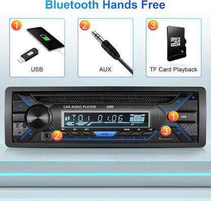 Single Din Car Stereo with CD/DVD Player, Single Din Radio with SD Card/AUX/USB Playback, AM/FM