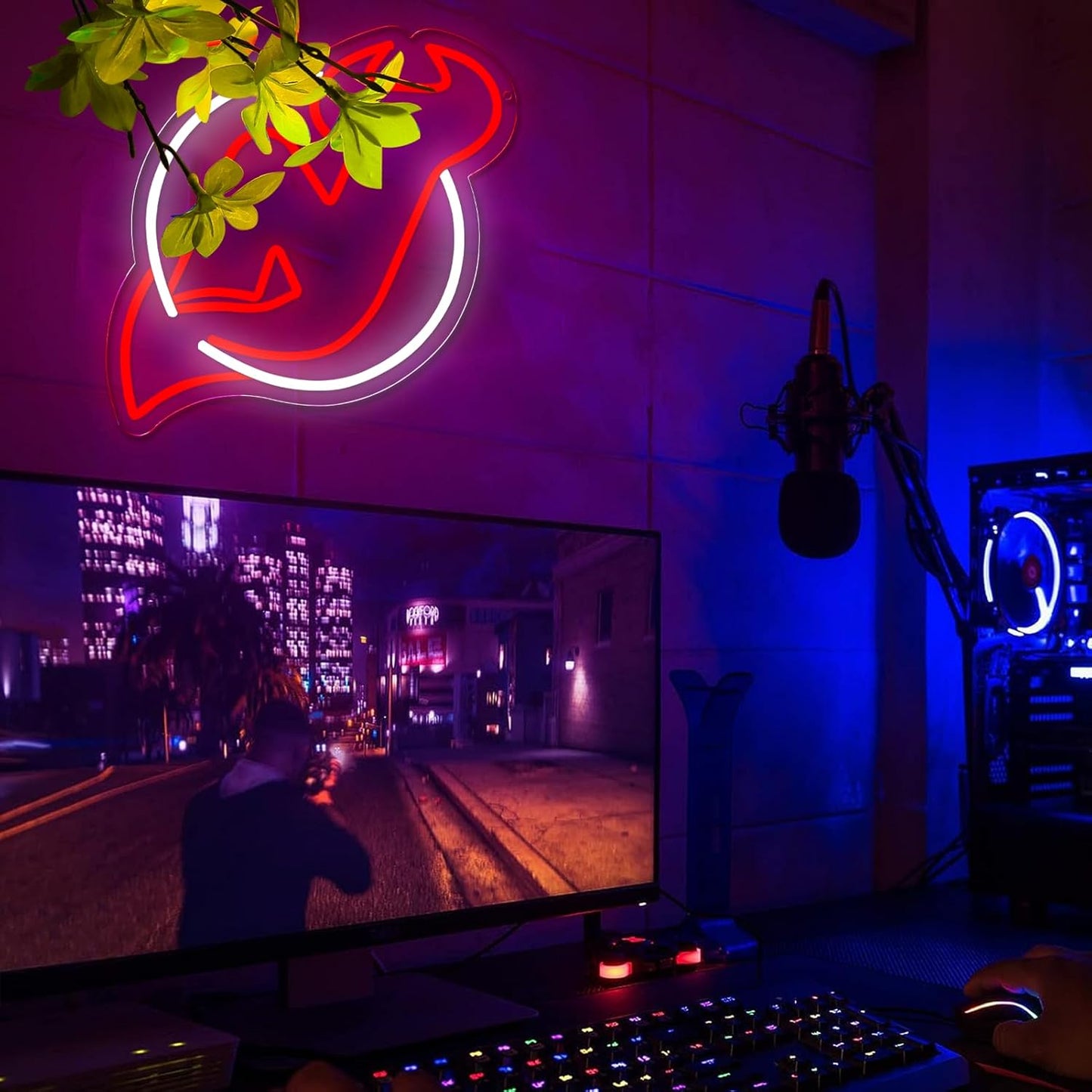 Hockey Neon Sign Dimmable Sport Team Neon Light for Man Cave Party Bar Decoration,LED Neon for Parties, Dorms, Game Room Decor ，Christmas Birthday Gift 12.2 * 12.9inch