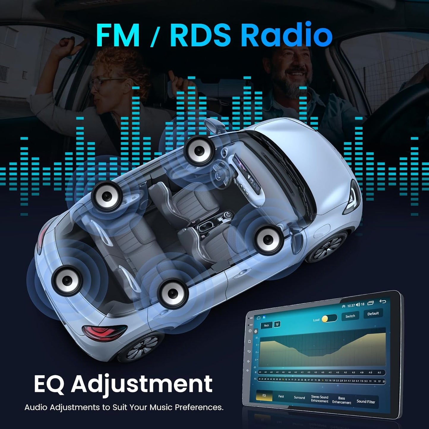 4Core Car Radio for Subaru Forester WRX Impreza 2014 2015: Wireless CarPlay&Android Auto with 9" HD Touchscreen Bluetooth WiFi GPS FM Suitable for Harman Kardon Systems 1080 Backup Camera SWC