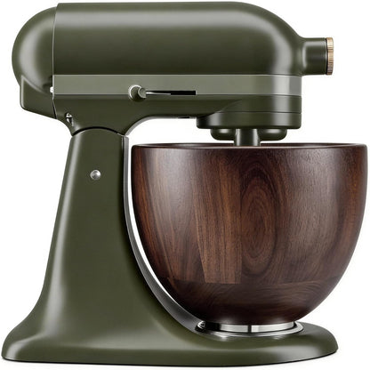Wooden Mixing Bowl Official Acacia Wooden Bowl Compatible with KitchenAid Stand Mixer 4.5 & 5 QT Tilt-Head Models