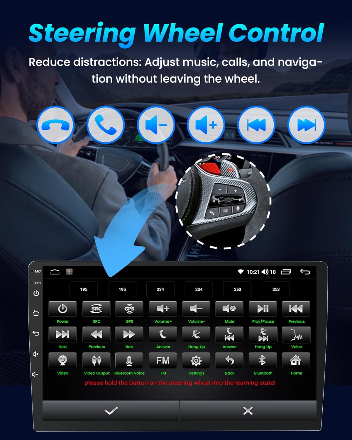 Upgrade Stereo for Nissan Sentra Radio 2013-2017: 10Inch HD Touchscreen Stereo with Wireless Carplay Android Auto Support 5G WiFi GPS Bluetooth FM SWC Mirror Link 1080P Backup Camera