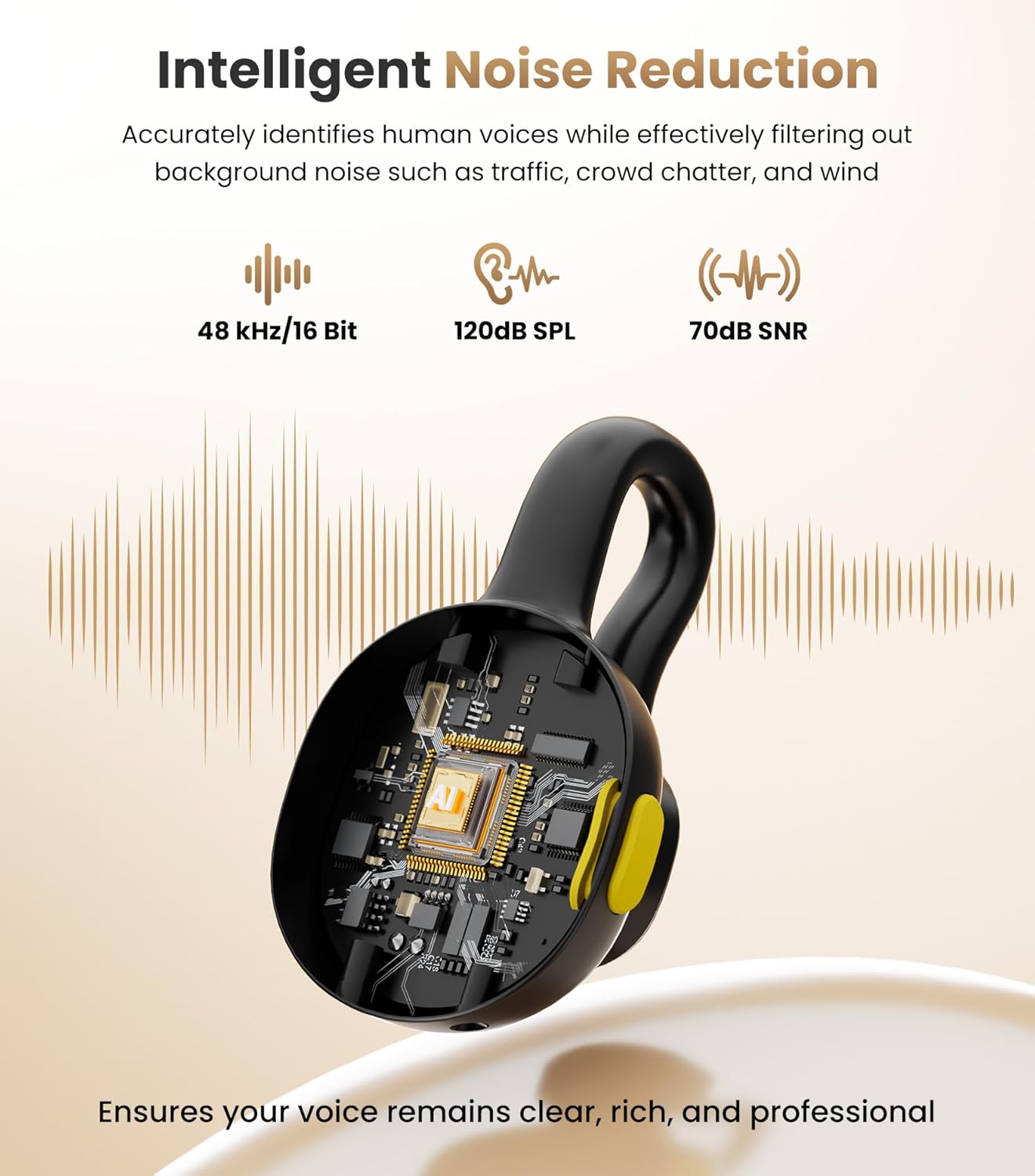 Tisino mini Wireless Lavalier Microphone for iPhone with Lighting Plug, Noise Reduction Mini Clip-on Lapel Mic with Charging Case, Portable for YouTube, TikTok, Vlog, Podcast, Interview Black