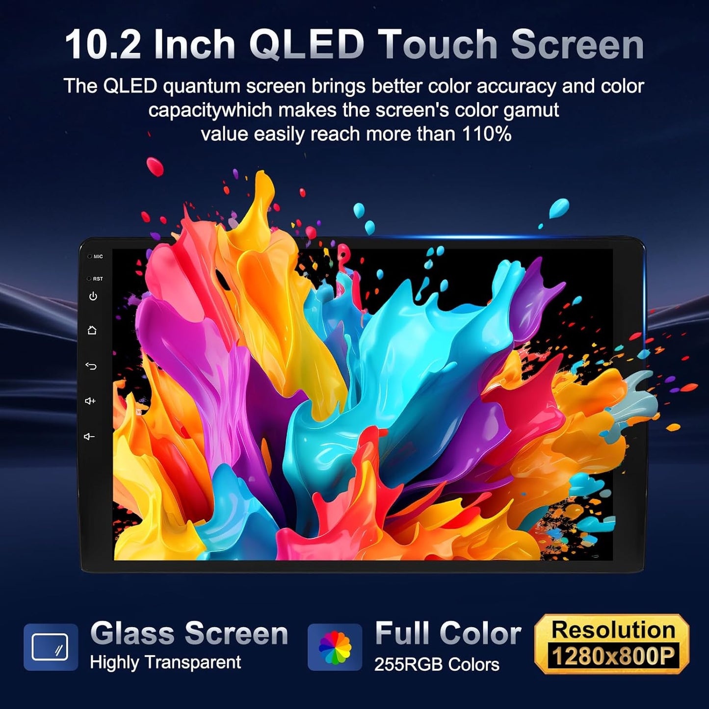 10.2" Android 13 Car Radio Stereo for Chevy Silverado 2007-2013 GMC Sierra Yukon, Plug and Play Head Unit, Support CarPlay & Android Auto, FM/AM Radio