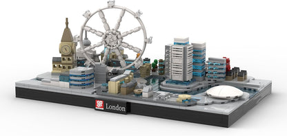 kadablok London Skyline Building Sets - London Architecture Building Blocks with Big Ben, London Eye, Tower Bridge - MOC Compatible Building Kit for Adults, Collectible Display Gift 1127 PCS