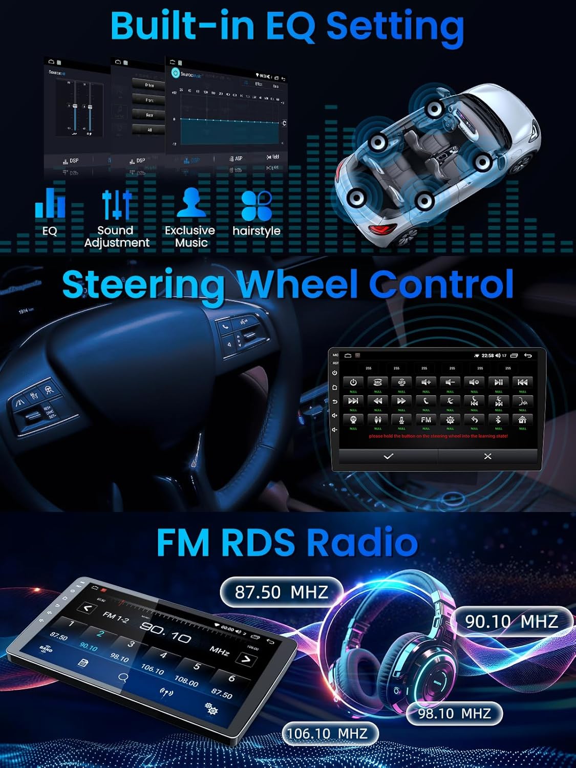 Car Radio for Honda CRV 2002-2006: 1280 * 800 HD Touchscreen Android 13 Car Stereo Upgrade Wireless Carplay & Android Auto DSP GPS Navigation 5G WiFi Backup Camera Bluetooth FM