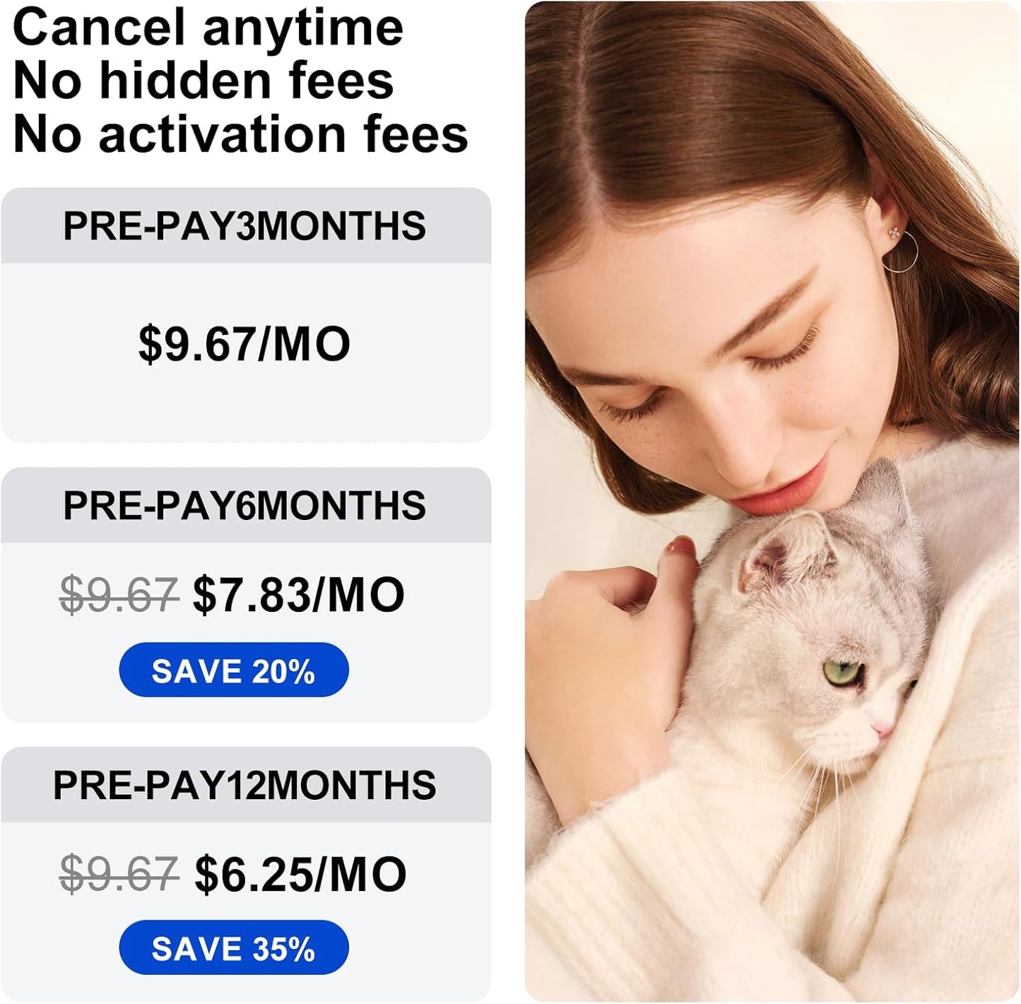 GPS Tracker for Dogs & Cats Pet GPS Location Tracker with Smart Alerts & Location History Geo-Fence Real-Time Waterproof iOS & Android Subscription Required （5-Day Free Trial）