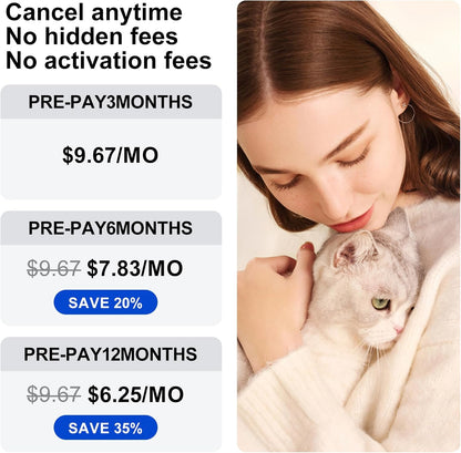 GPS Tracker for Dogs & Cats Pet GPS Location Tracker with Smart Alerts & Location History Geo-Fence Real-Time Waterproof iOS & Android Subscription Required （5-Day Free Trial）