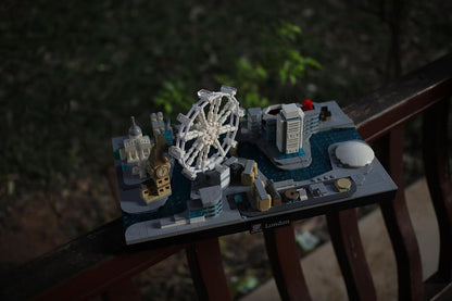 kadablok London Skyline Building Sets - London Architecture Building Blocks with Big Ben, London Eye, Tower Bridge - MOC Compatible Building Kit for Adults, Collectible Display Gift 1127 PCS