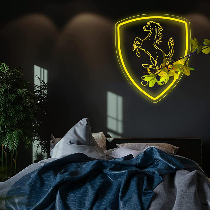 Racing Car Neon Signs for Wall decor Dimmable Led Lights Wall Decor for Home, Office, Bar, Cafe, and Garage Birthday Party Gift Art Wall Decorative12.2 * 14.2Inch