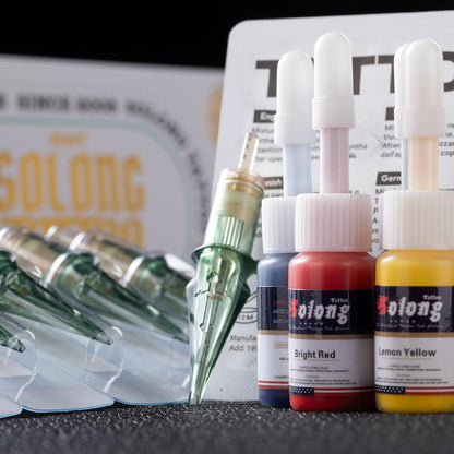 Cordless Tattoo Gun Kit, 1800mAh Rechargeable Battery & LED Display,Complete Tattoo Machine Supply for Beginners & Practice,SL-TKP202A-2