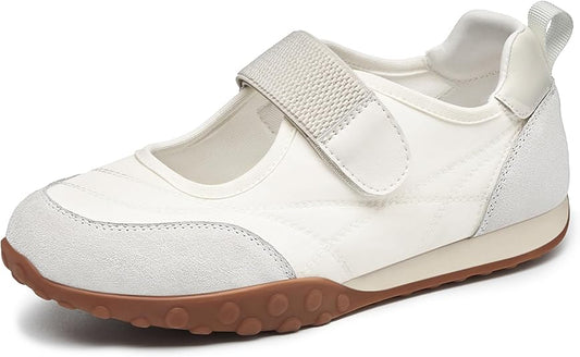 Womens Retro Mary Jane Sneakers Lightweight Comfortable Slip On Walking Shoes Non Slip Work Business Casual Footwear Womens Fashion Ballet Sneakers
