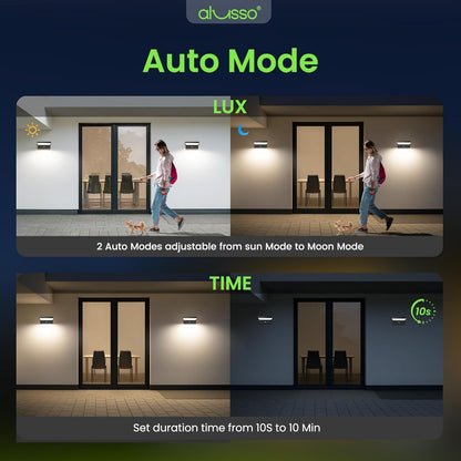 20W/40W/55W LED Outdoor Motion Sensor Wall Light, 3000K/4000K/6500K Aluminum Exterior Lighting Fixtures, 360° Rotatable Wall Pack Lights, IP65 Waterproof Sconce for Porch Patio Garage, Black