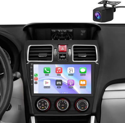 Car Stereo Radio for Subaru Forester 2015-2018 with Wireless CarPlay & Android Auto, 2GB+64GB Android 13, 9" Touchscreen with Backup Camera HD GPS Navigation, Bluetooth 5.0, WiFi, FM/AM, DSP