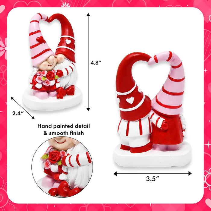 Gift Boutique Valentines Gnomes Decor - Valentine Gnome Figurines Decorations for Home Table Ornaments Sweet Valentines Gifts for Him Her