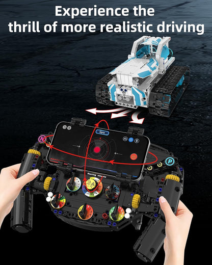 Racing Simulator Steering Wheel Building Set – for Adults & Racing Simulator Enthusiasts, with Moving Parts, for Racing Fans, Home and Office Decoration (833PCS)