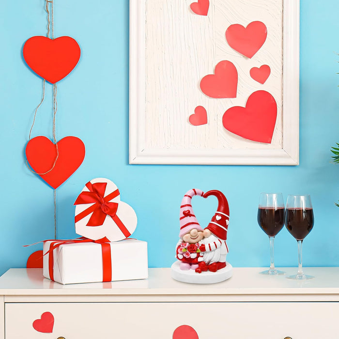 Gift Boutique Valentines Gnomes Decor - Valentine Gnome Figurines Decorations for Home Table Ornaments Sweet Valentines Gifts for Him Her