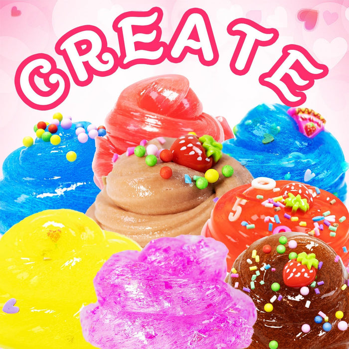 Valentine's Day Mini Slime Kit, Confetti,Foam, Butter Slime, DIY Craft Kits, Stress Relief Toys,Valentine Gifts for Kids, Party Favors for Kids