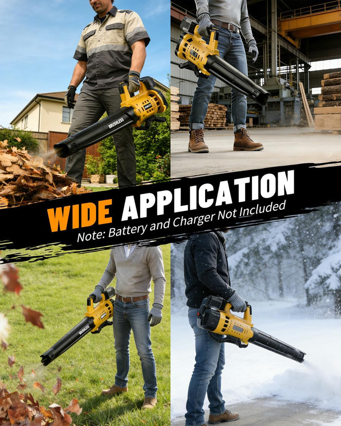 480 CFM Cordless Blower for DeWalt 20V - 6-Speed Brushless