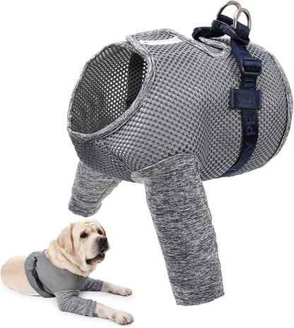 Dog Recovery Sleeves - Soft Dog Surgery Recovery Sui, Breathable & Adjustable Post-Op Vest, Protects Your Dog's Elbows from Chafing and Stop Licking, Summer Cooling Recovery Suit (M)