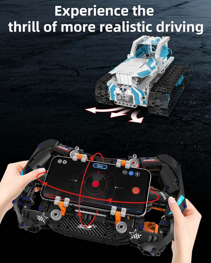 Simulator Steering Wheel Building Set,Game Simulation Racing Car Driving Wheel Block with Moving Parts, for Racing Fans, Home and Office Decoration（935 PCS）