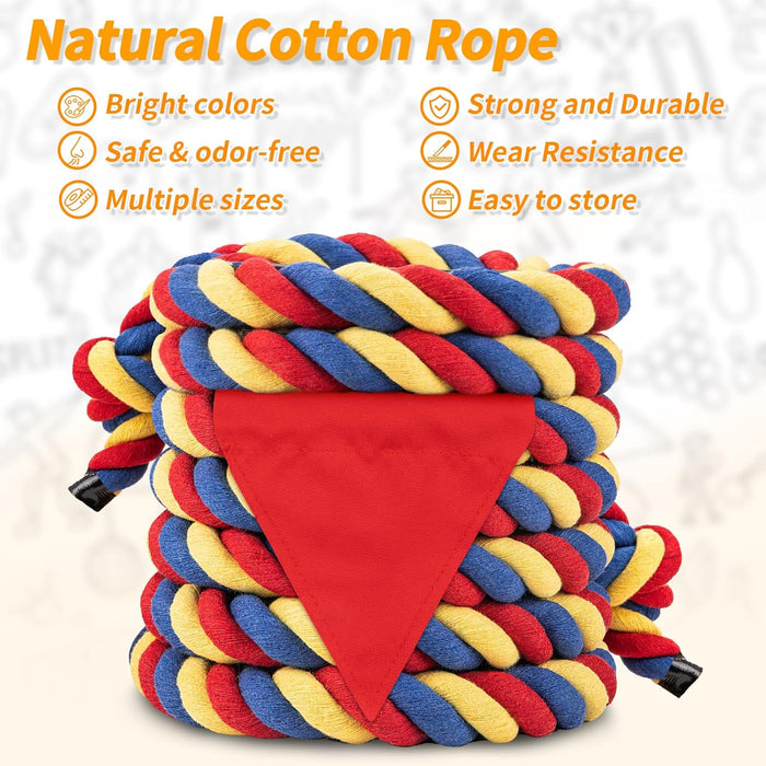 HOKINETY Tug of War Rope for Kids & Adults - 20ft Soft Cotton Outdoor Pulling Rope with Flag for Team Building Activities Field Day Family Reunions...