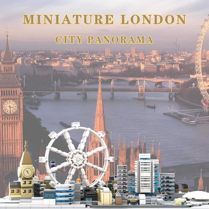 kadablok London Skyline Building Sets - London Architecture Building Blocks with Big Ben, London Eye, Tower Bridge - MOC Compatible Building Kit for Adults, Collectible Display Gift 1127 PCS