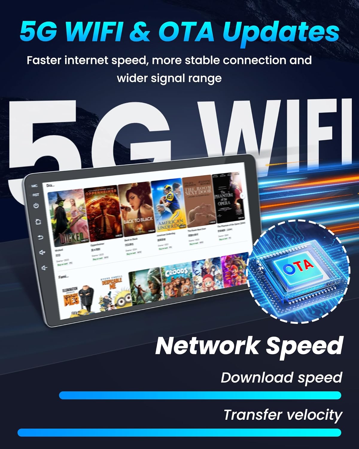 Upgrade Stereo for Nissan Sentra Radio 2013-2017: 10Inch HD Touchscreen Stereo with Wireless Carplay Android Auto Support 5G WiFi GPS Bluetooth FM SWC Mirror Link 1080P Backup Camera